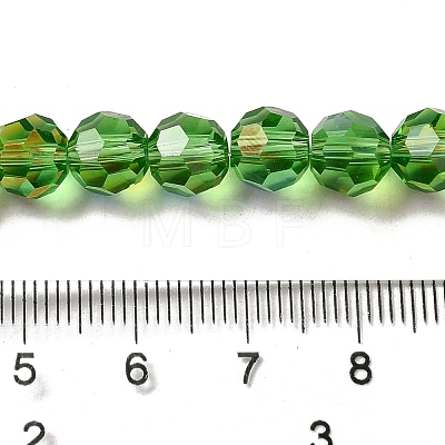 Electroplate Transparent Glass Beads Strands EGLA-A035-T8mm-L11-1