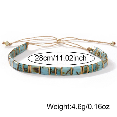 Bohemian Glass Seed Bead Slider Bracelets for Women VC8065-2-1