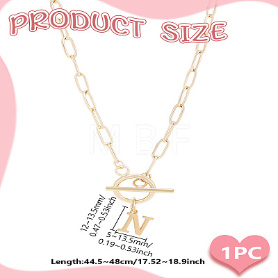 304 Stainless Steel Letter Pendant Necklaces NJEW-LP0001-52N-G-1