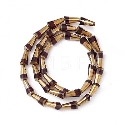 Electroplate Glass Beads Strands EGLA-L035-HR06-1
