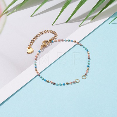 Glass Seed Beaded Link Bracelet Making AJEW-JB00921-05-1