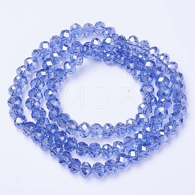 Electroplate Glass Beads Strands EGLA-A034-T8mm-A17-1