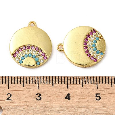 Brass Cubic Zirconia Pendants KK-K275-02G-1