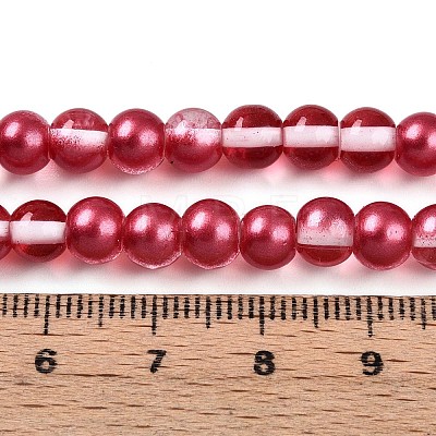 Baking Paint Transparent Glass Beads X1-DGLA-N011-6mm-06-1