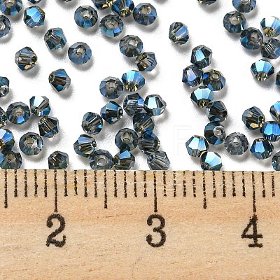 Full Rainbow Plated Transparent Electroplate Glass Beads EGLA-M030-02A-FR02-1
