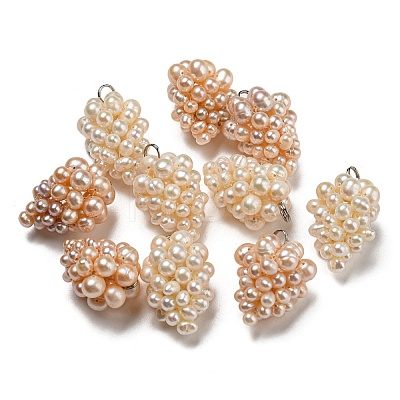 Natural Cultured Freshwater Pearl Pendants PEAR-H018-1