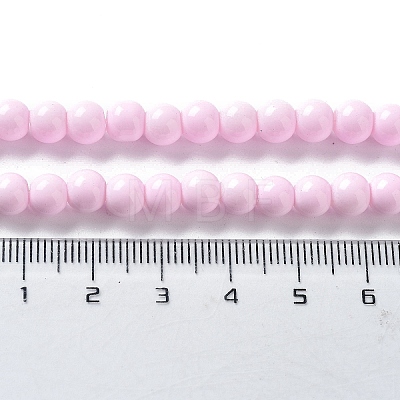 Painted Glass Bead Strands DGLA-S071-6mm-B2-1