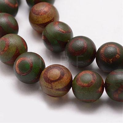 Tibetan Style Mixed Pattern dZi Beads G-K166-03-10mm-L2-1