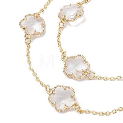 Glass Flower Links Bracelets & Necklaces Kits SJEW-JS01293-1