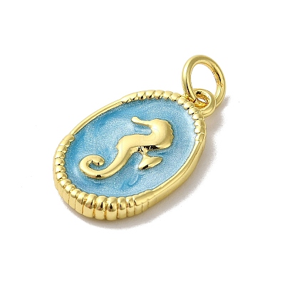 Brass Enamel Pendants KK-H487-20G-1