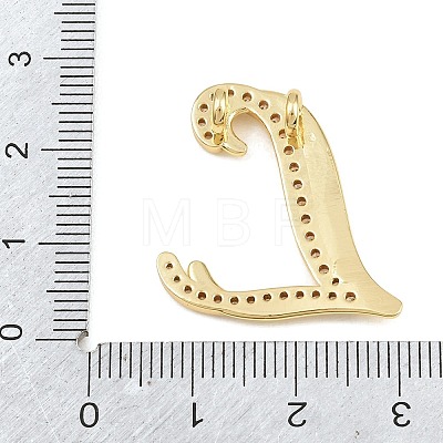 Brass Micro Pave Clear Cubic Zirconia Pendants CU-CBA8481-01G-L-1