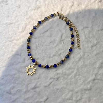 201 Stainless Steel Sun Charm Bracelets WGDF6A5-04-1