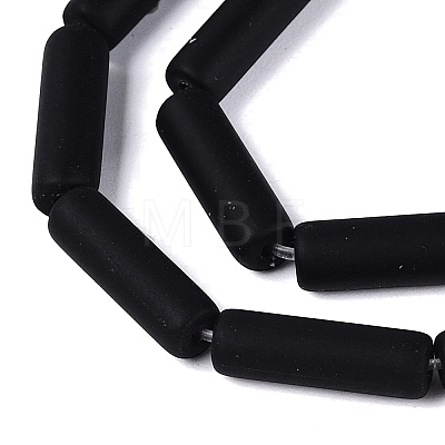 Frosted Opaque Glass Beads Strands GLAA-N070-01A-D01-1
