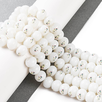 Printing Glass Beads for Necklaces Bracelets Making GLAA-B020-03A-06-1
