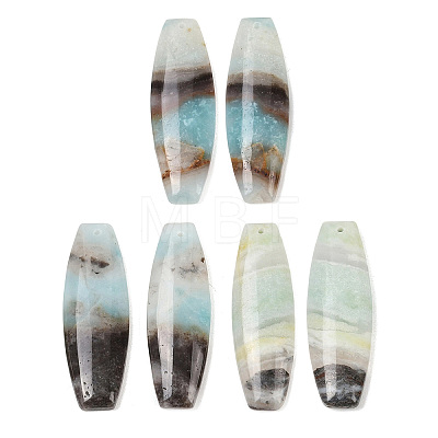 Natural Flower Amazonite Pendants G-K381-20C-1