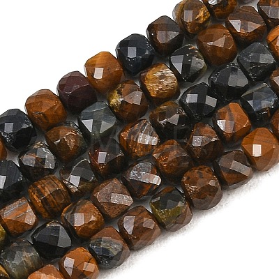 Natural Tiger Eye Beads Strands X-G-B107-B02-02-1