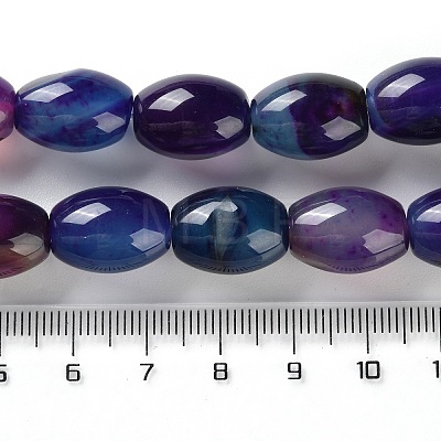 Natural Agate(Dyed & Heated) Beads Strands G-M446-D01-01C-1