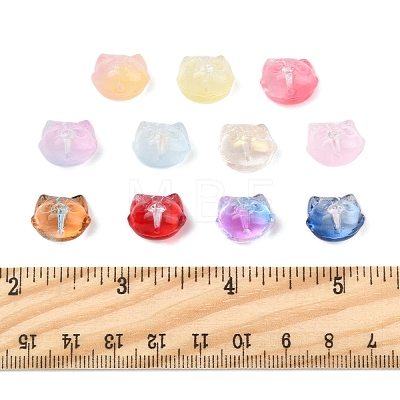 120Pcs 11 Colors Transparent Spray Paint Glass Beads GLAA-FS0002-12A-1