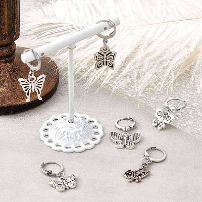 Butterfly Alloy Multifunction Pendant Decorations HJEW-CJ00005-1