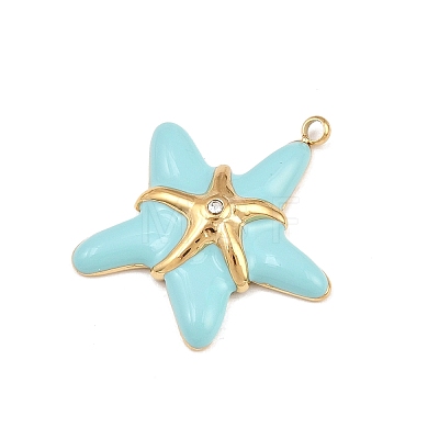 304 Stainless Steel Enamel Pendants SA-CBA8E58-03A-G-1