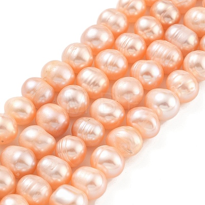 Natural Cultured Freshwater Pearl Beads Strands PEAR-C003-09E-1