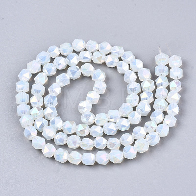 Electroplate Glass Beads Strands X-EGLA-T019-07A-1