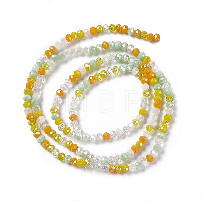 Electroplate Glass Beads Strands EGLA-S192-001A-B12-1