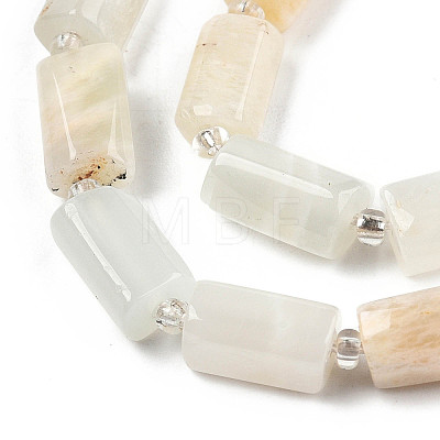 Natural White Moonstone Beads Strands X-G-N327-06C-1