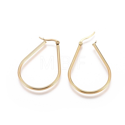 PVD Vacuum Plating 304 Stainless Steel Hoop Earrings EJEW-L222-13G-1