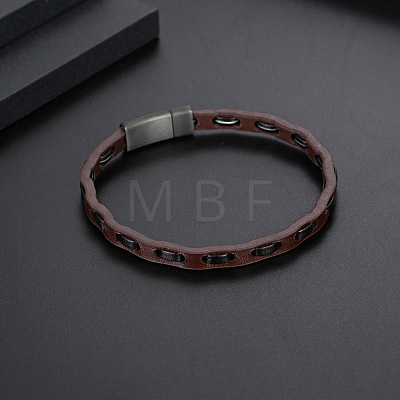 Leather Cord Bracelets for Men WG751FF-01-1