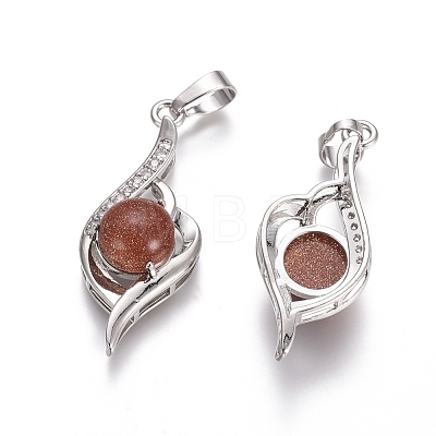 Synthetic Goldstone Pendants G-L512-G14-1