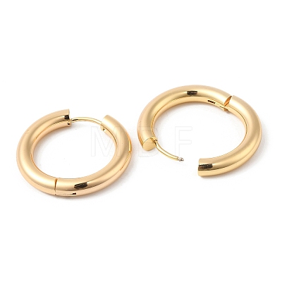 Brass Huggie Hoop Earrings EJEW-P228-05B-G-1