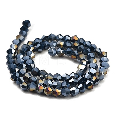 Opaque Solid Color Electroplate Glass Beads Strands LS-GLAA-F029-P4mm-A09-1