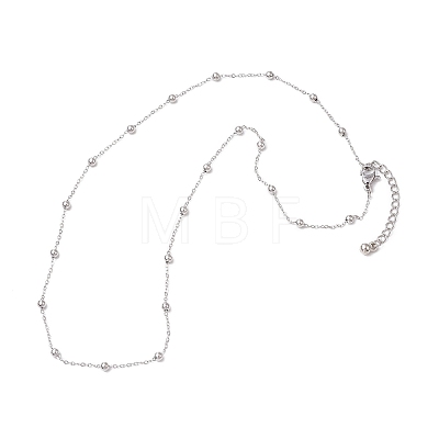 304 Stainless Steel Ball Cable Chain Necklaces NJEW-JN05166-02-1