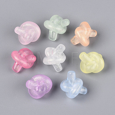 Luminous Frosted Transparent Acrylic Beads TACR-T029-23M-1