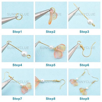 DIY Petal Theme Earring Making Kits DIY-SC0001-26-1