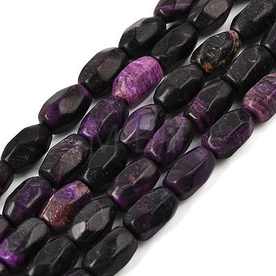 Natural Dyed White Jade(Imitation Charoite) Beads Strands GG-CBA0743-H02-1