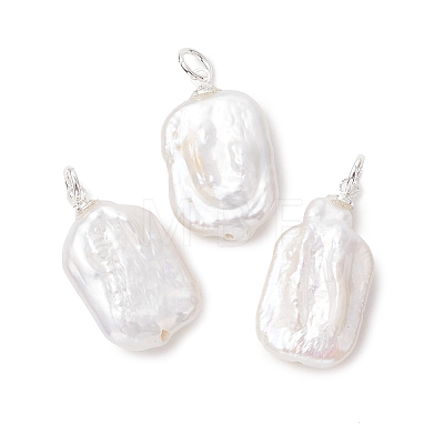 Natural Baroque Keshi Pearl Pendants PALLOY-JF05236-02-1