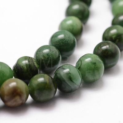 Natural African Jade Beads Strands G-D840-53-6mm-A-1