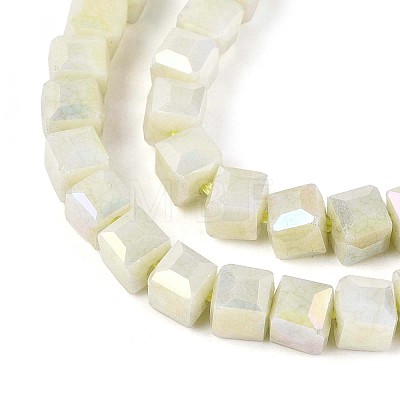 Anti-Tarnish Electroplate Glass Beads Strands GLAA-T025-4mm-10D-1