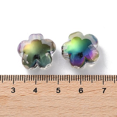 UV Plating Rainbow Iridescent Acrylic Beads X-OACR-H112-20C-1