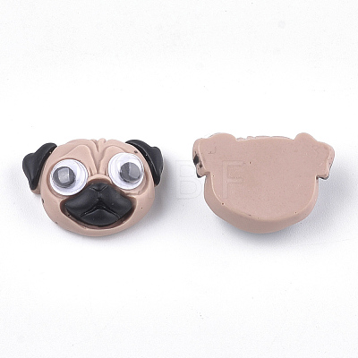 Resin Puppy Cabochons CRES-S363-28-1