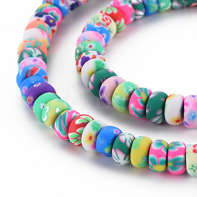 Handmade Polymer Clay Beads Strands X-CLAY-N008-056-01-1