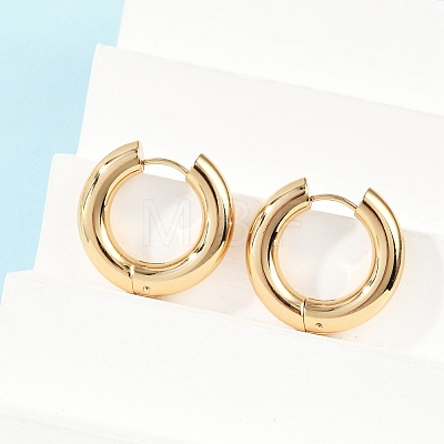 202 Stainless Steel Huggie Hoop Earrings EJEW-O087-08B-G-1