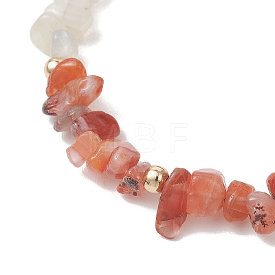 Natural Gemstone Chip Beaded Bracelets for Women BJEW-JB13350-1