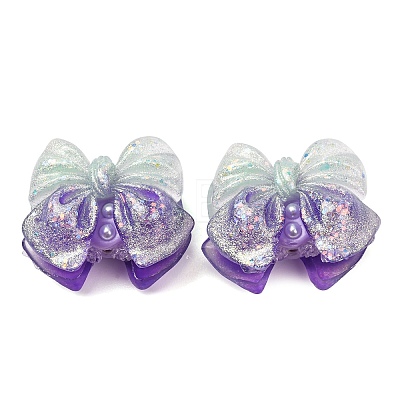 Luminous Opaque Resin & Rhinestone & Polymer Clay Beads RE-CBA1913-02E-1