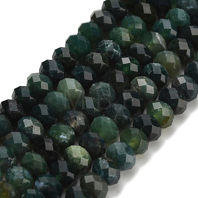 Natural Moss Agate Beads Strands G-Z111-A54-1