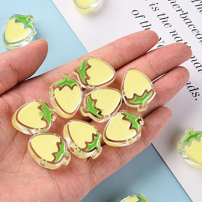Transparent Enamel Acrylic Beads X1-TACR-S155-003B-1