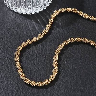 6MM 304 Stainless Steel Rope Chain Necklaces SA-CBA2696-04G-1