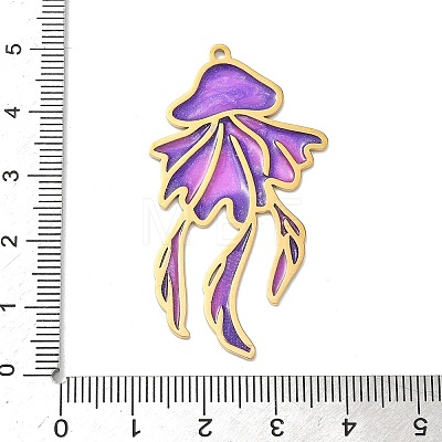 Ocean Theme 304 Stainless Steel Enamel Pendants STAS-G373-01A-02-1